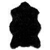 Schapenvacht WILLEKE - imitatie bont - Zwart - 68 X 100 cm