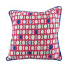 Dutch Decor sierkussenhoes JEANNE - Fuchsia / Blauw - 45 x 45 cm - Polyester - Vierkant