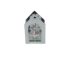 Theelichthouder huis FLEUR - Zilver - Metaal / Glas - 25 x 25 x 21,5 cm