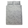 Dekbedovertrek GINA - Grijs / Wit - Tweepersoons - 200 x 200 cm + 2 kussensloop 60 x 70 cm