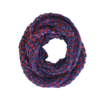 Loop Sjaal RITA - Donkerblauw / Rood - Dames - Polyester / Acryl