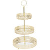 Etagere 3 lagen / Presenteerschaal - Goud - 26 x 50 cm