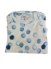 Baby romper blauwe stippen - Wit / blauw - Katoen - Maat 56 / 62