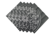 Servetten Patroon - Antraciet - Katoen - 33 x 33 cm - 3 laags - 20 stuks