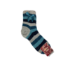 Huissokken / Sokken KIANA - Gebreid met strepen - Blauw/ Multicolor - Maat 27/30 - Anti slip