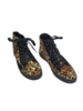 Schoenen half hoog panterprint met voering INGE - Zwart / Bruin - Maat 28
