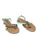 Slippers JOELLE met panter print - Groen / Zilver - Maat 32