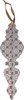 Decoratie kersthanger - Taupe - Papier - Groot - h 47 cm
