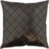 Sierkussen met patroon GHISLAINE - Zwart goud - Polyester - 40 x 40 cm - Vierkant