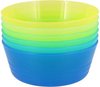 Kinder kommetjes/ Schaaltjes JENSEN - Geel / Groen / Blauw - Kunststof - Set van 6 - Kinderservies