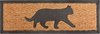 XL Deurmat Wandelende Kat SJAAK - Zwart / Bruin - Rubber / Kokos - 75 x 25 cm