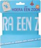 Hoera een zoon lint - Blauw / Wit - Kunststof - 10 Meter