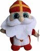 Zachte Sinterklaas Knuffel - Rood / Wit / Geel - Pop - Polyester - 18 x 24 x 7 cm