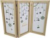 Houten raamscherm - Kerst - Raamornament - Raam decoratie - Wit / Hout - 54,5x1,50x40 cm