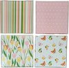 Onderzetters LIBELLE - Vierkant - Multicolor - Glas - 9 x 9 cm - Set van 4