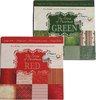 Craft Kerst Designblok Rood / Groen - Set van 2 blokken - 24 vellen met 24 designs - Craft Sensations - Deco Time - Christmas D