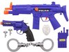 Politie Speelset Pistool met Handboeien - Blauw - Kunststof - 40 x 28 x 5 cm - 6 Delig