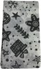 Winter Tafelkleed met Bellen &amp; Cadeaus LIDWINA - Wit / Grijs - Kerst - Stevig Papier - 200 x 140 cm