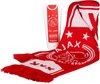 Ajax geschenkset - Douchegel - Fansjaal - Rood/Wit - 200ml - Cadeau - Feestdagen - Voetbal