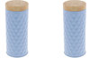 Opbergblik met patroon JENS - Blauw - Maat S - Set van 2