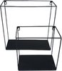 Wandbox industri&euml;le look TYRELL - Zwart - Metaal - 38,5 x 15 x 38,5 cm - Maat M - Interieur - Thuis - Wonen - Decoratie