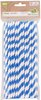 Papieren / Kartonnen Rietjes gekleurd HAYDN - Blauw - Papier - 40 stuks