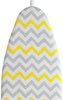 Fast Fit Toppers Van TV Strijkplank hoes ANNEMARIE streepjes print - Geel / Grijs / Wit - Katoen / Polyester - 139 x 49 cm Univ