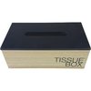 Tissue box / Tissuehouder BRIAN - Zwart- Hout - 25 x 14 x 9 cm - 1