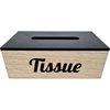 Moderne Tissuebox / Tissuehouder JACKLYN - Strak Design - Zwart / Lichtbruin - Hout - 25 x 14 x 9 cm
