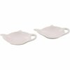 Theezakjes houders CHESTER - Wit - Keramiek - 13 x 9 cm - 2 Delig