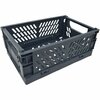 Mini Krat Organizer ZUZA - Donker Grijs - Kunststof - 15 x 10 x 5.5 cm - Set van 4