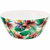 Schaaltje met plant en bloem print SANDER - Geel / Roze / Groen - Melamine - ⌀ 15 x h 7 cm - Set van 2 - Schaaltje - Bes