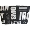 Fast Fit Toppers Van TV Strijkplank hoes ANNEMARIE Zwart / Wit LETTERS - Maximaal 139 x 49 cm - Elastische Pasvorm - Strijken -