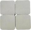 Trendy onderzetters Wit / Grijs - Leer PU - Hip &amp; Trendy - Set van 4 - 10x10 cm - Kado voor hem &amp; haar