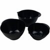Beslagkommen 3 maten - Zwart - Kunststof - ⌀ 17,5 / ⌀ 20 / ⌀ 22,5 cm - 3 Stuks - Mengkommen - Beslagkom - 