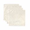 Luxe velvet servetten NOELLA - Wit / Goud - 100% Polyester - 40 x 40 - 4 stuks - Classy - Luxe servetten - Hotel kwaliteit 