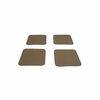 luxe onderzetter STARK - Goud - Kunstleder - vierkant - 10 x 10 cm - Set van 4