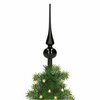 Glanzende piek - Zwart - Kunststof - 28 cm - Kerst - Kerstmis - kerstboom - Kerstversiering