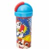 Drinkbeker Paw Patrol Schuifdeksel Met Rietje - Rood / Blauw - Kunststof - 410 ml - Waterfles - Fles - Bidon 