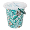 Huishoud emmer met Jungle print print NANA - Groen / Multicolor - Kunststof - 12 L - Schoonmaken - Huishouden - Schoon - Emmer 