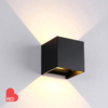 Wall Square met sensor - Up and down wandlampen - Zwart - Oplaadbaar - Wandlamp zonder stroom - Wireless lamp