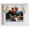 Fotolijst MADELIEF met 3 knijpers - Horizontaal - Wit - Hout / Glas - 10 x 15 cm