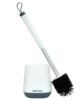 Toiletborstel met houder MAHDI - Wit / Grijs - Kunststof - 12 x 47 cm