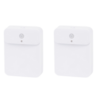 Trendy led wandlampen - Set van 2 - Kunststof - Wit - 22 x 67 x 88 mm - Sensor licht -  Hangend - Led sensor light