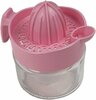 Sinaasappelpers SINNA - Roze / Transparant - Kunststof / Glas - ⌀ 8 x h 11,5 cm - Citruspers - Pers - Sinaasappel Pers - Sina