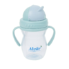Baby drinkbeker met rietje / limonadebekern GIBBY - Groen / Blauw / Transparant - Kunststof - 275 ml 2