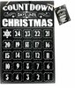 Christmas Countdown bord - Kerst Advent bord - Zwart / Wit - Hout / Touw - 31 x 47 cm