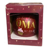 Luxe Kerstbal &quot; De Liefste Oma Dat Ben Jij &quot; - Paars / Multicolor - Echt Glas - Cadeau kerstbal - &Oslash; 10 cm 