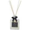 Geurstokjes met strik IVY MOSS - Transparant / Zilver - Glas / Hout - 280 ml - Huisparfum aroma diffuser