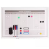Memobord / Whiteboard / Planner MINDFULL - Weekplanner - Wit - 38 x 58 cm - Inclu accessoires - Model Liggend - FSC&reg;-gec